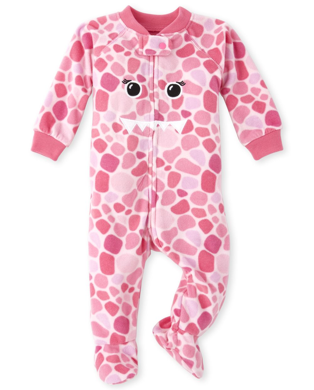 Baby And Toddler Girls Matching Family Long Sleeve Dino Fleece Footed