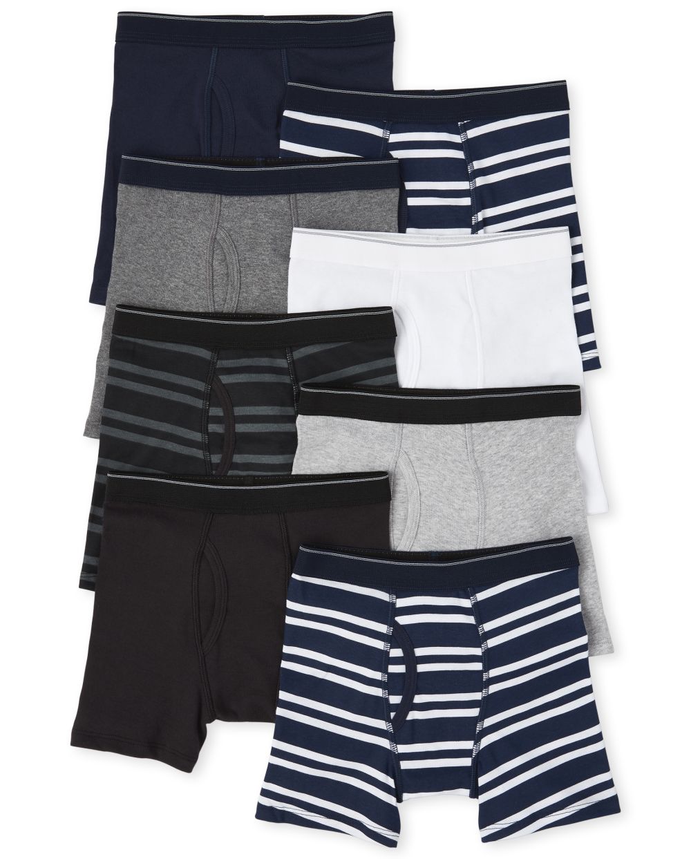 Boys Striped Boxer Briefs 8Pack