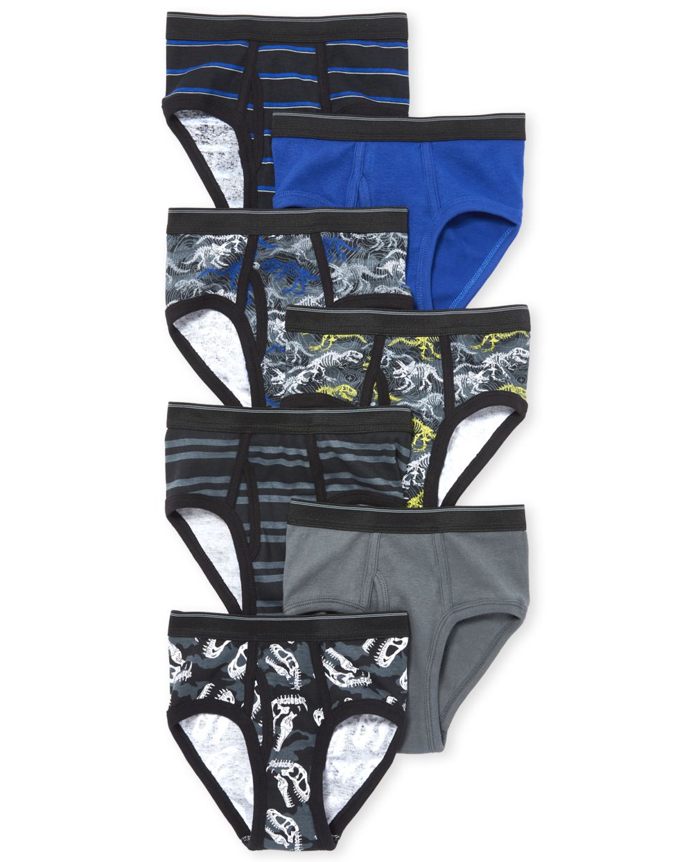 Boys Dino Print Briefs 7Pack