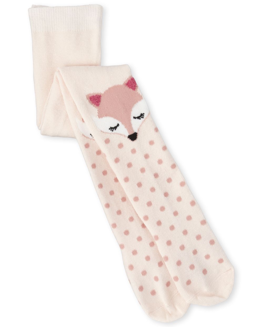 Toddler Girls Fox And Dot Print Tights