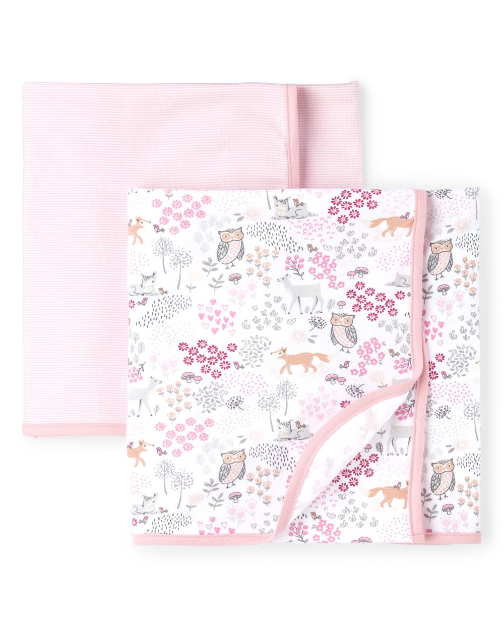 Baby Girls Sweet Deer Swaddle Blanket 2Pack