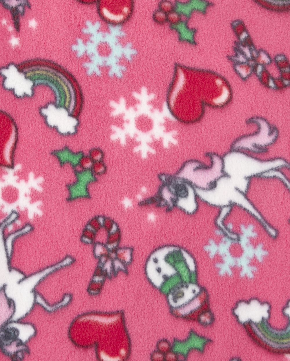 Girls Unicorn Print Matching Fleece Pajama Pants