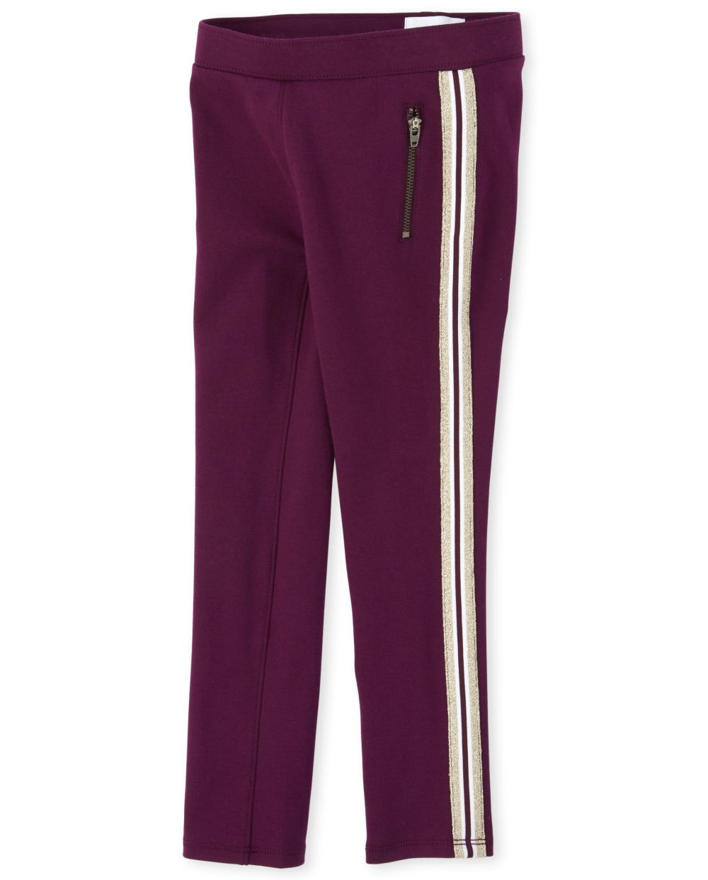 glitter side stripe trousers
