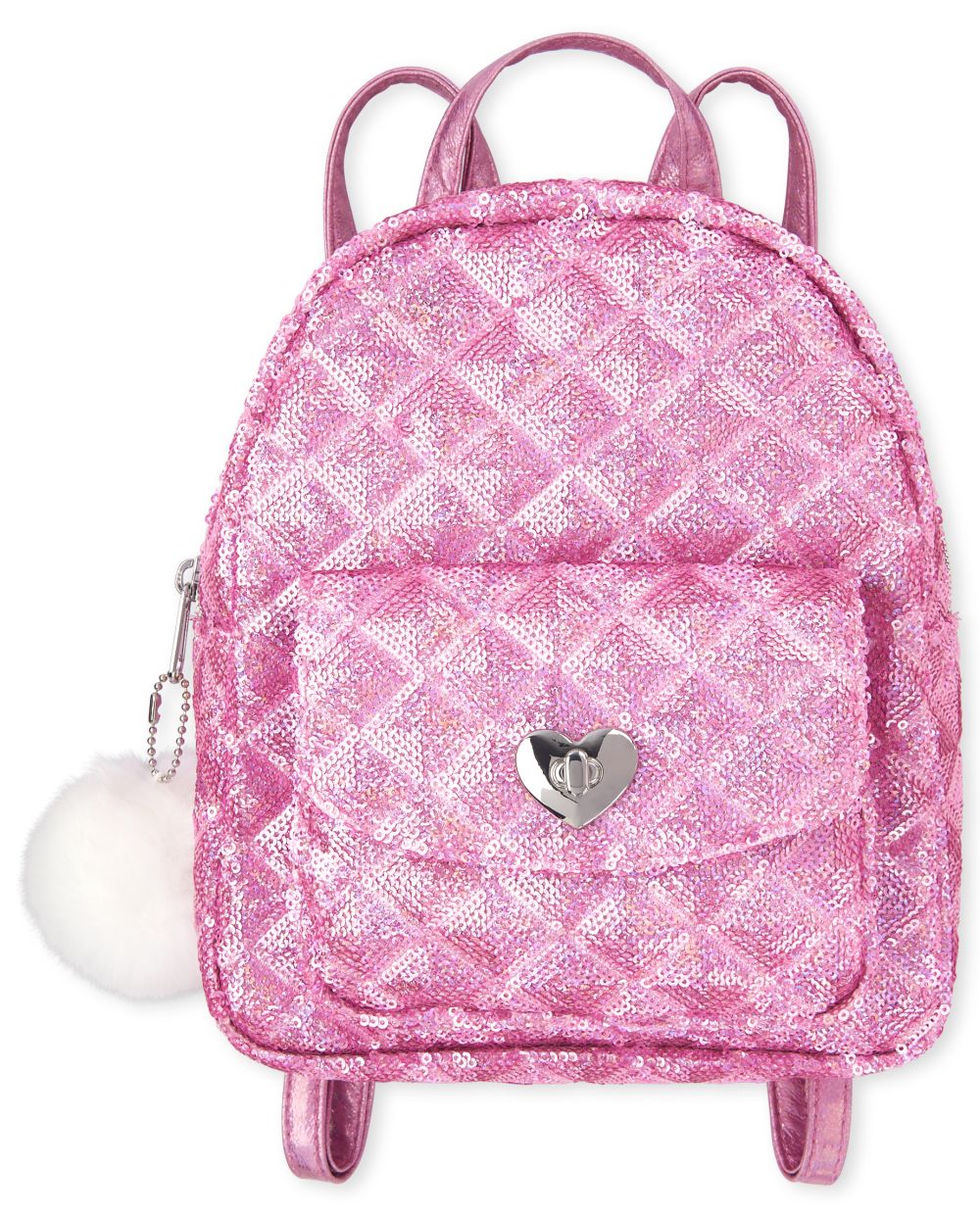 Girls Quilted Sequin Mini Backpack