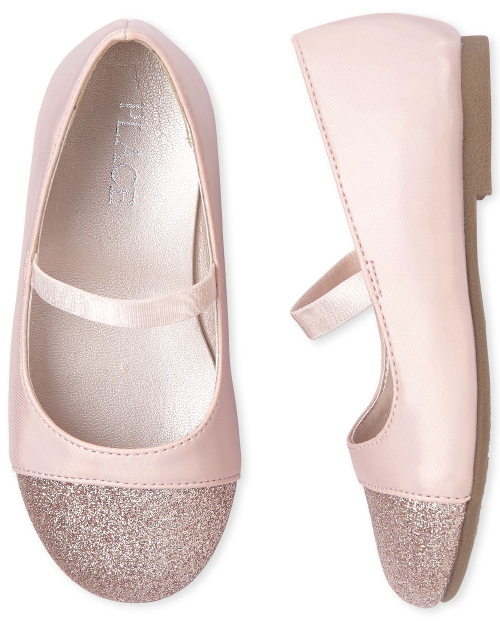 pink glitter ballet pumps