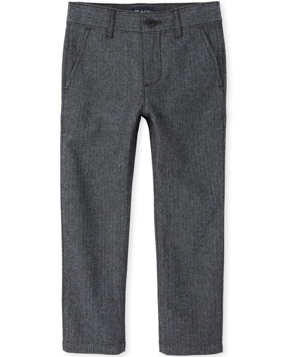 Boys Christmas Herringbone Woven Matching Skinny Dress Pants