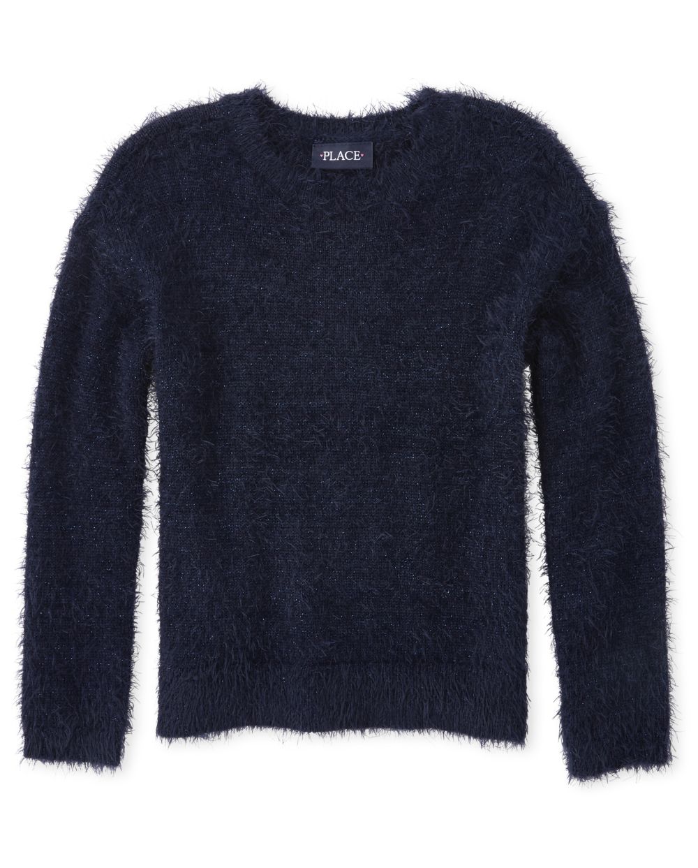 Girls Long Sleeve Glitter Eyelash Sweater