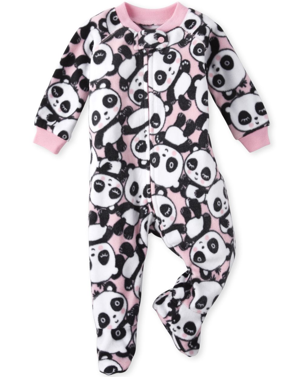 Baby And Toddler Girls Long Sleeve Pandacorn Print Matching Fleece ...