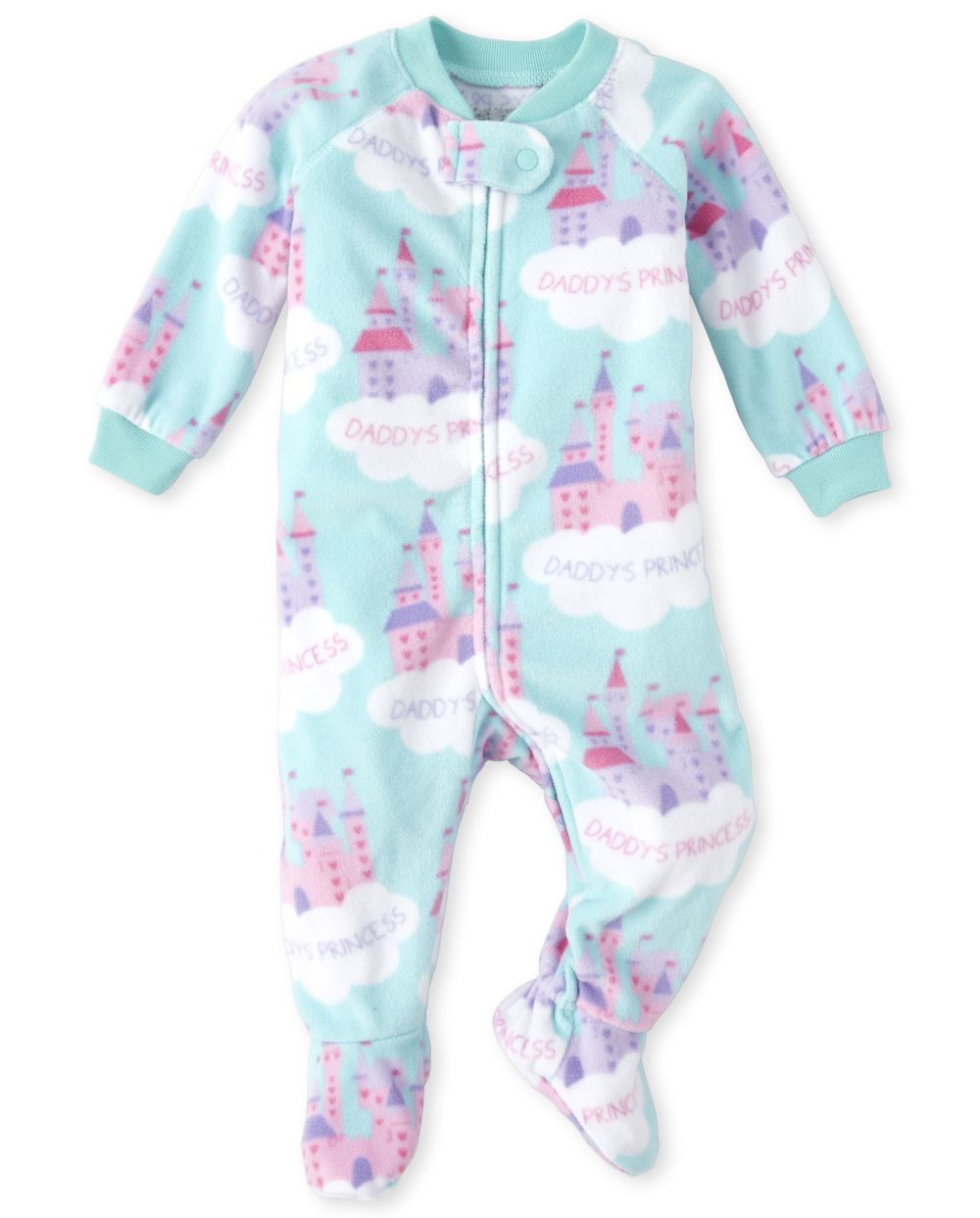 Baby And Toddler Girls Long Sleeve 'Daddy's Princess' Castle Print