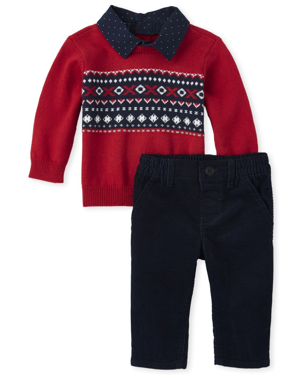 Baby boy fair isle sweater Clearance
