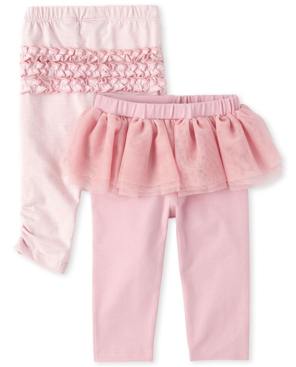 Baby Girls Tutu And Striped Ruffle Pants 2Pack