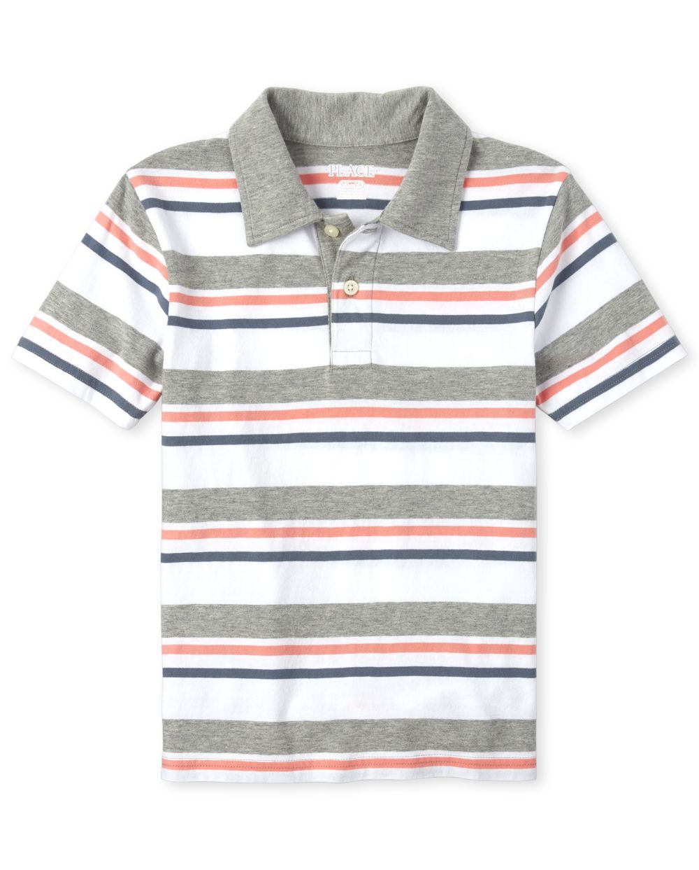 Boys Easter Short Sleeve Striped Matching Jersey Polo