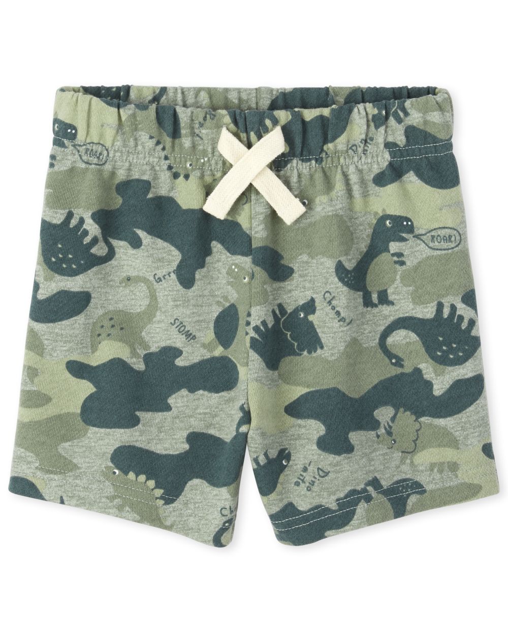 Baby And Toddler Boys Camo Dino French Terry Pull On Shorts