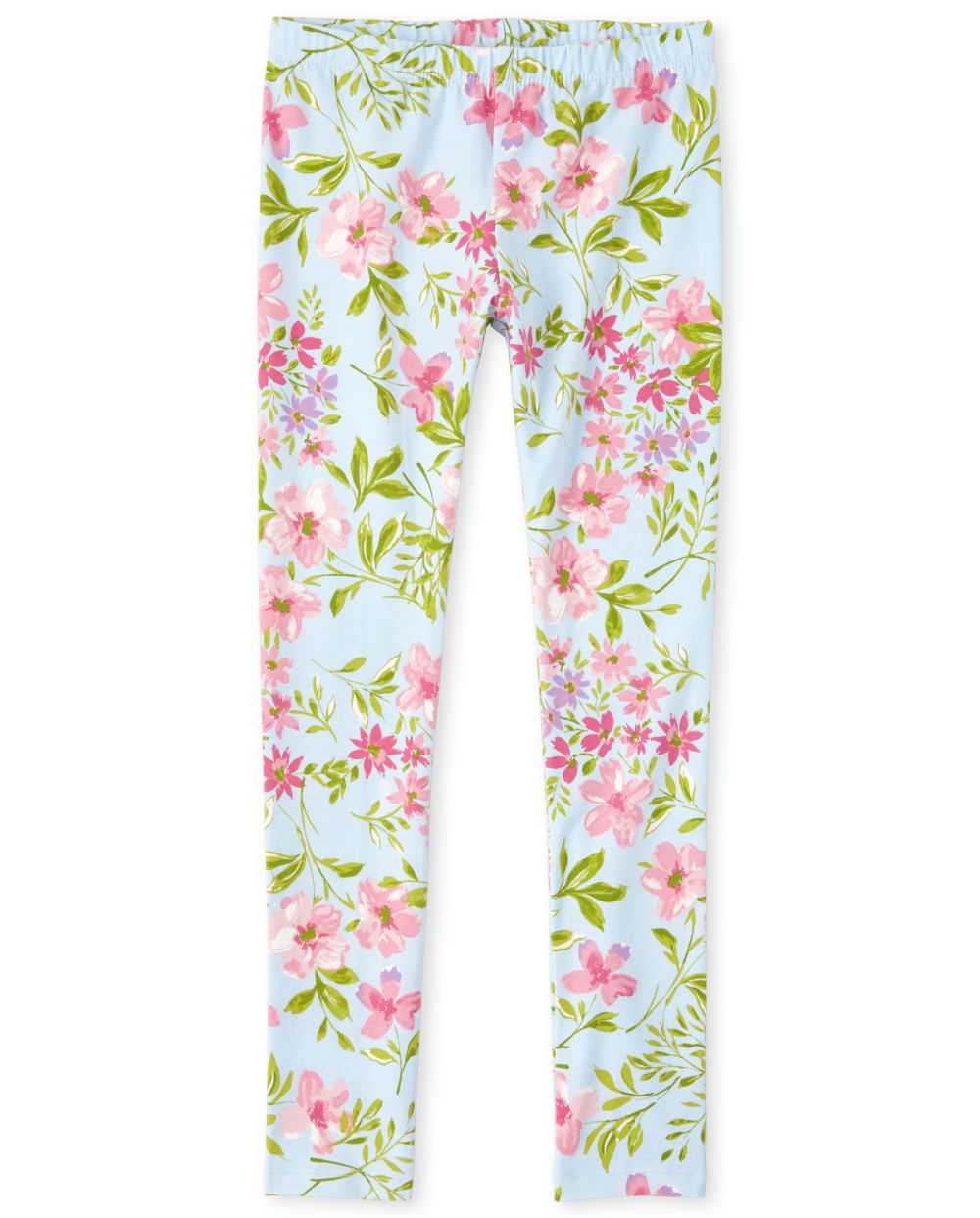 Girls Floral Print Leggings