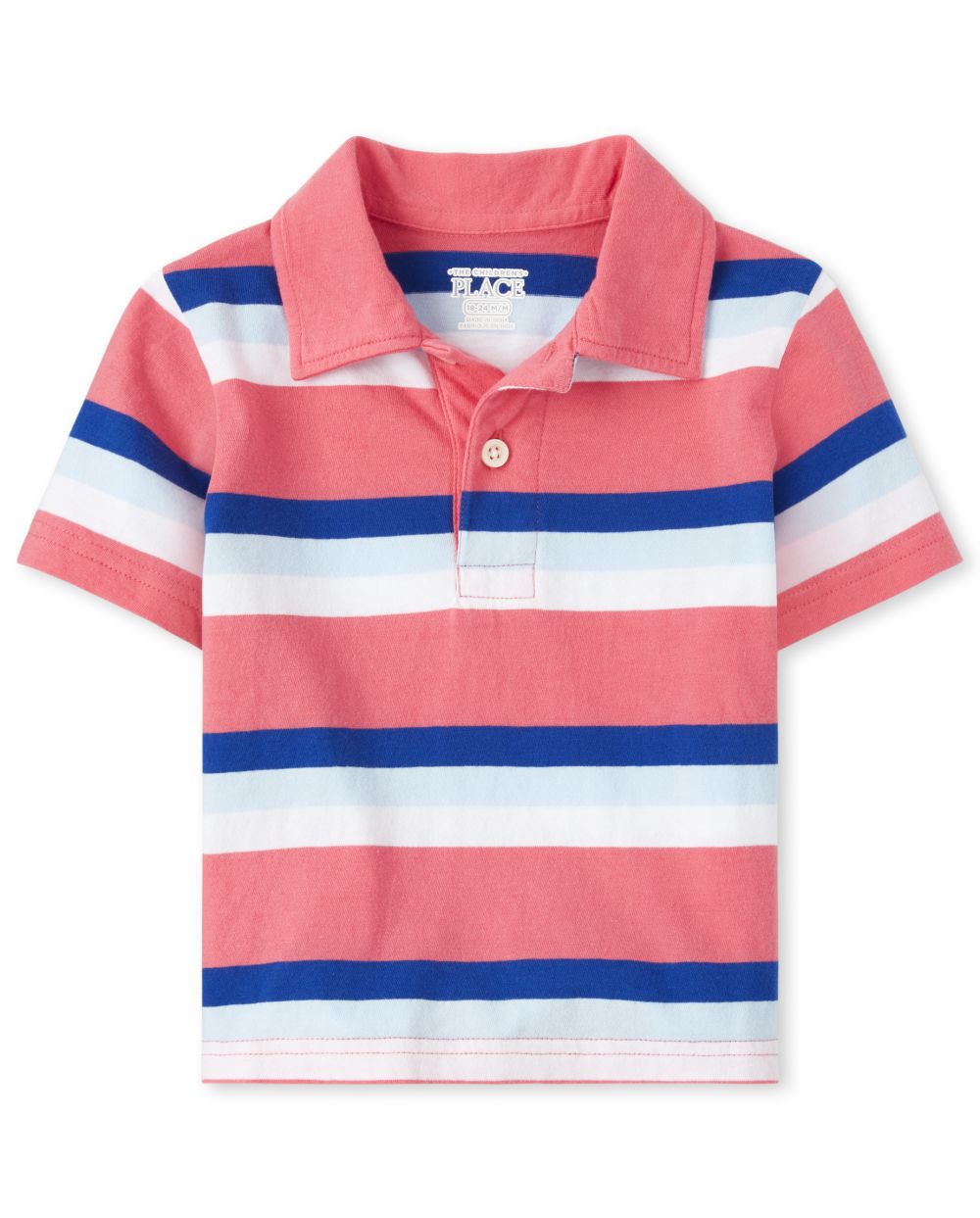 Baby And Toddler Boys Short Sleeve Striped Matching Jersey Polo