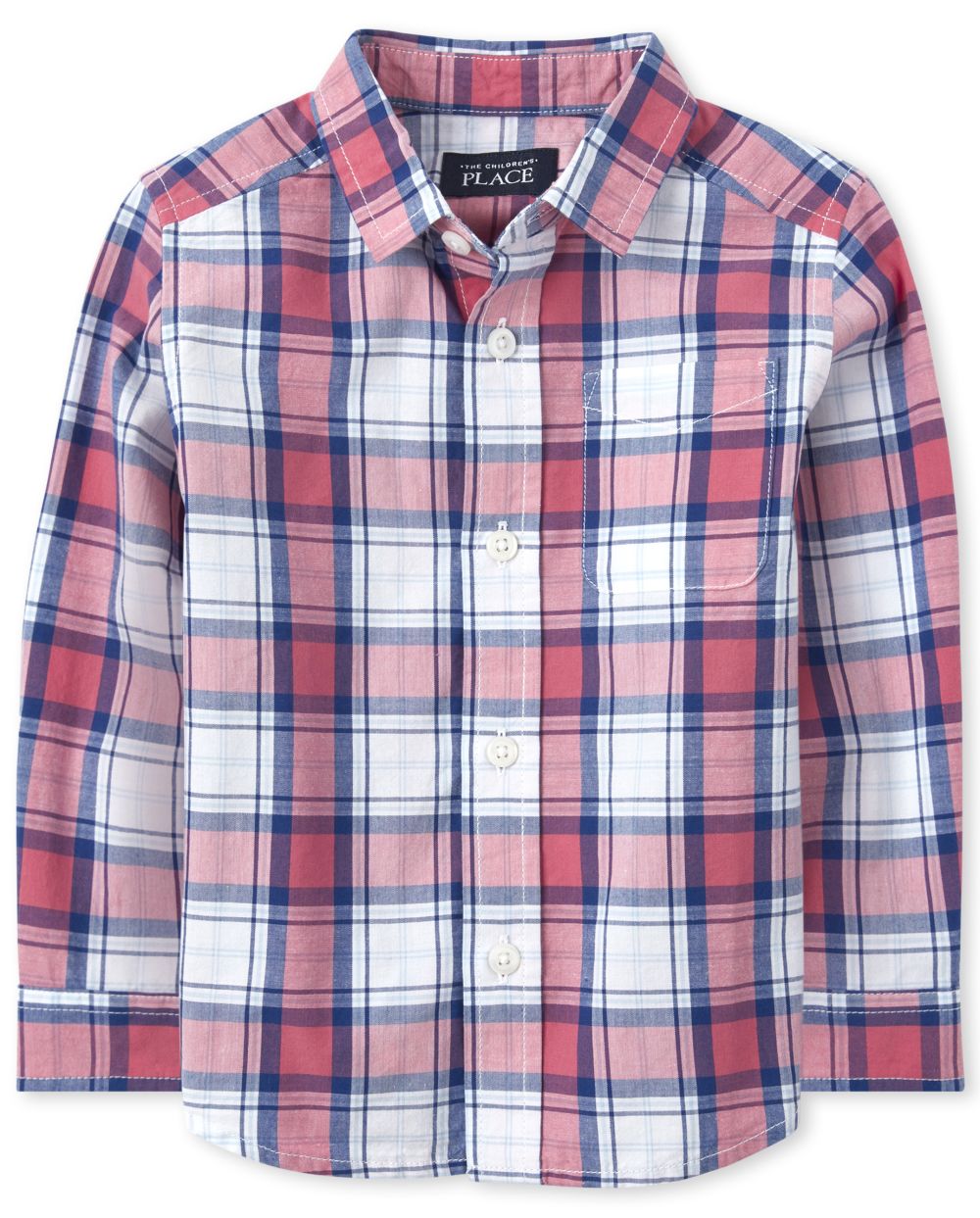 Baby And Toddler Boys Long Sleeve Plaid Poplin Matching ...