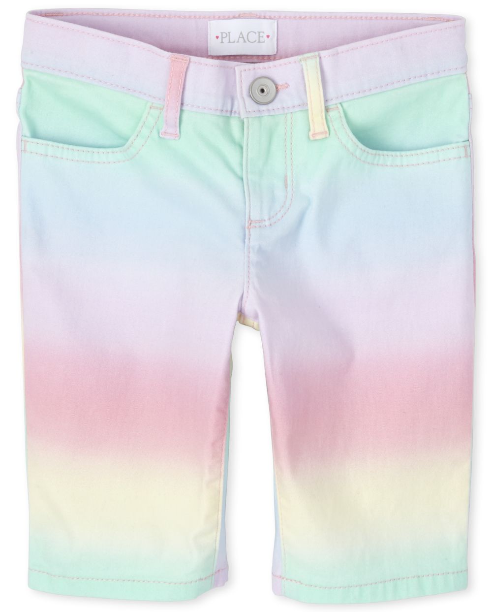 Girls Rainbow Ombre Denim Skimmer Shorts