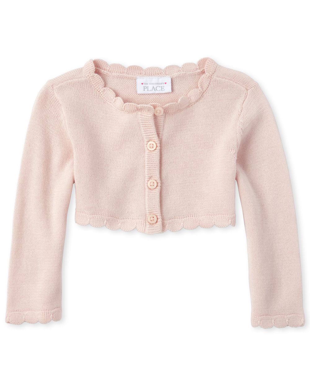 Baby Girls Easter Long Sleeve Scalloped Cardigan