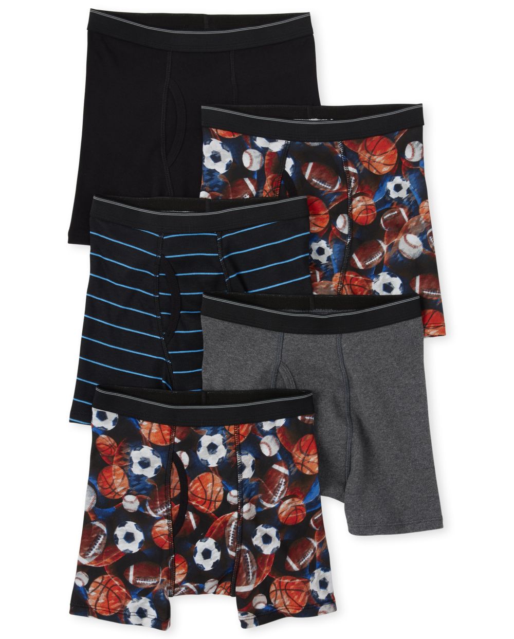 Boys Sports Boxer Briefs 5Pack