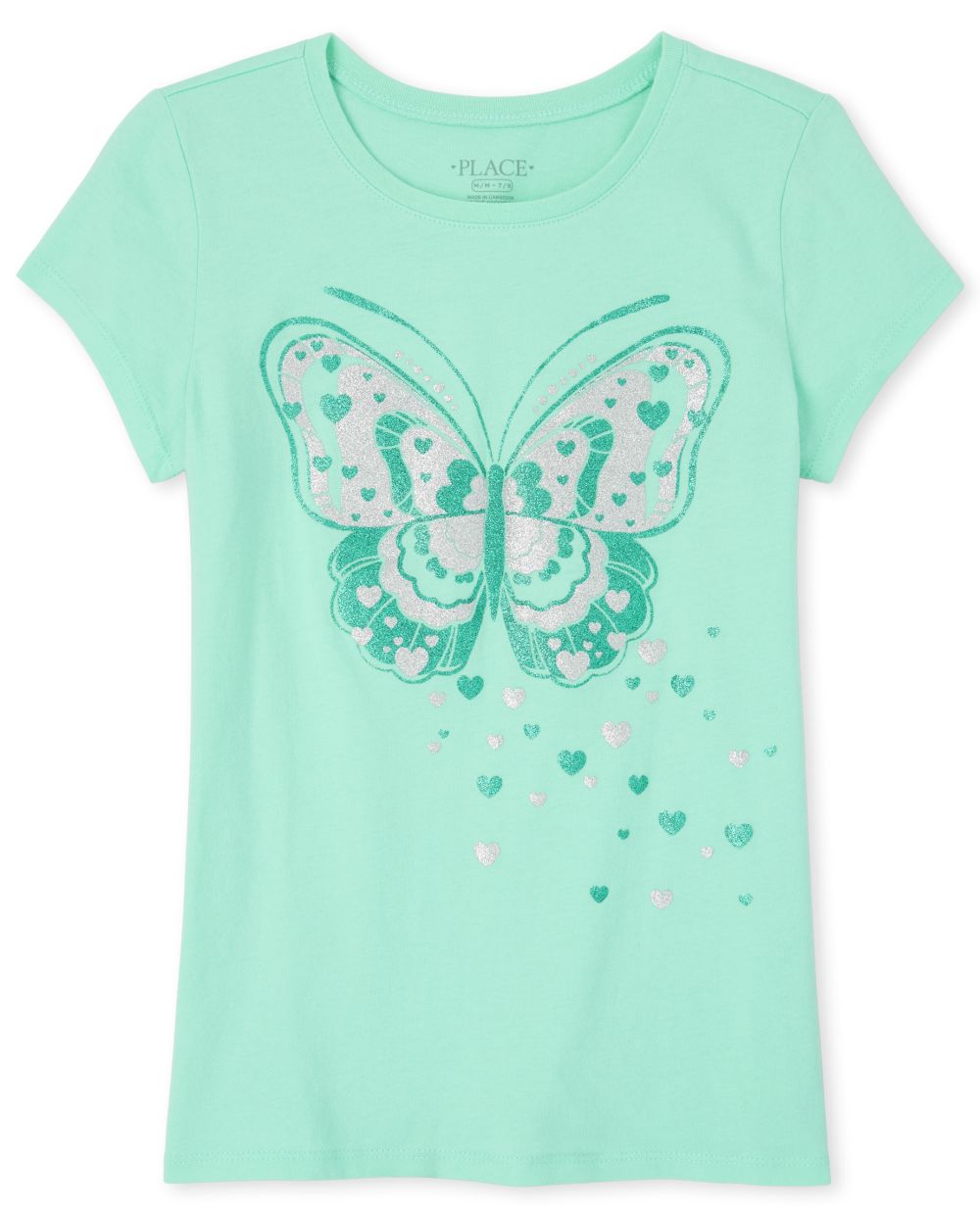 Girls Short Sleeve Butterfly Matching Graphic Tee