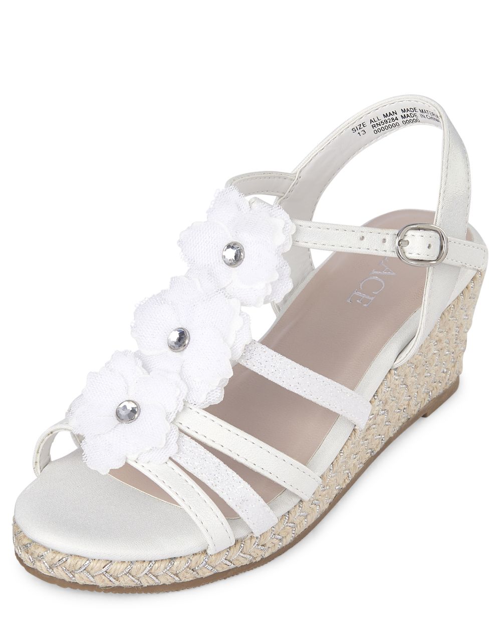 Forever Glitter Open Toe Strappy Sandals Wrapped Wedge Heel Platform (Silver) | Crossdress Boutique