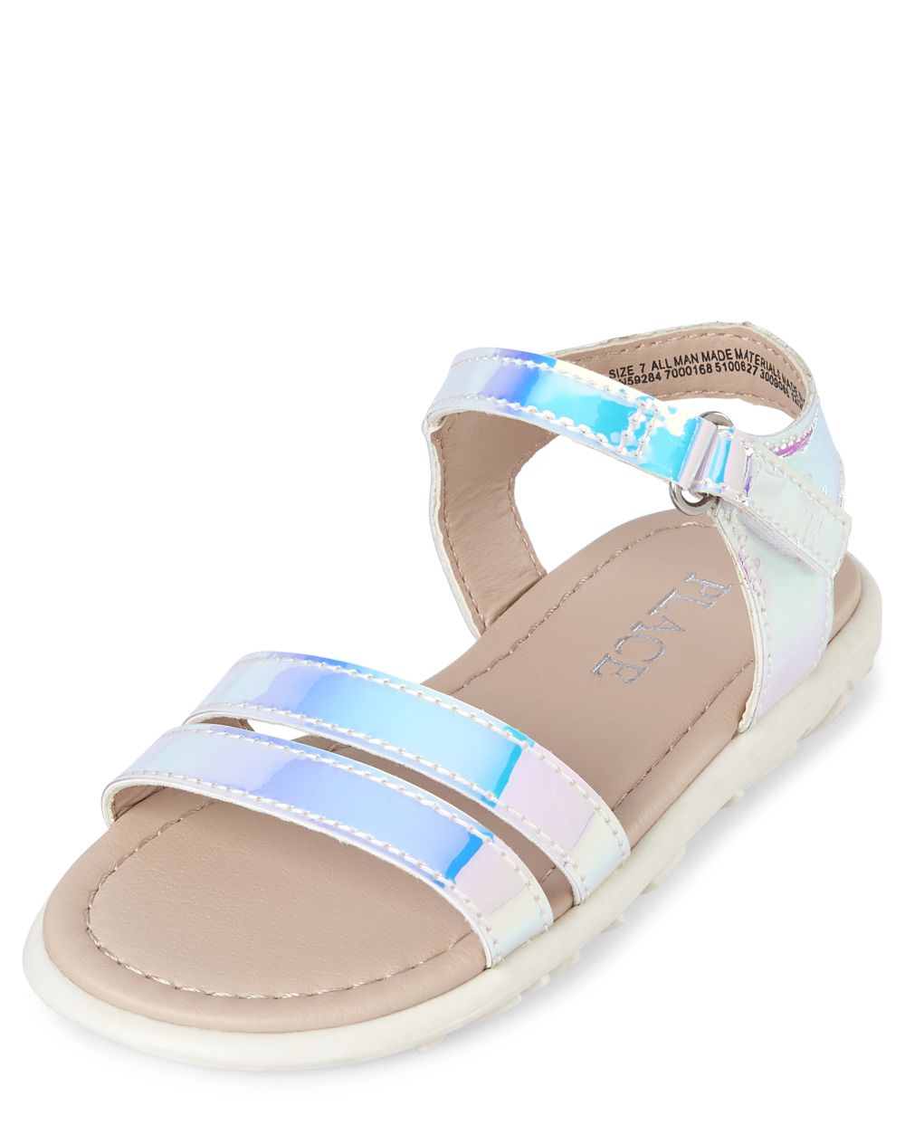 vegan voss iridescent strap sandals