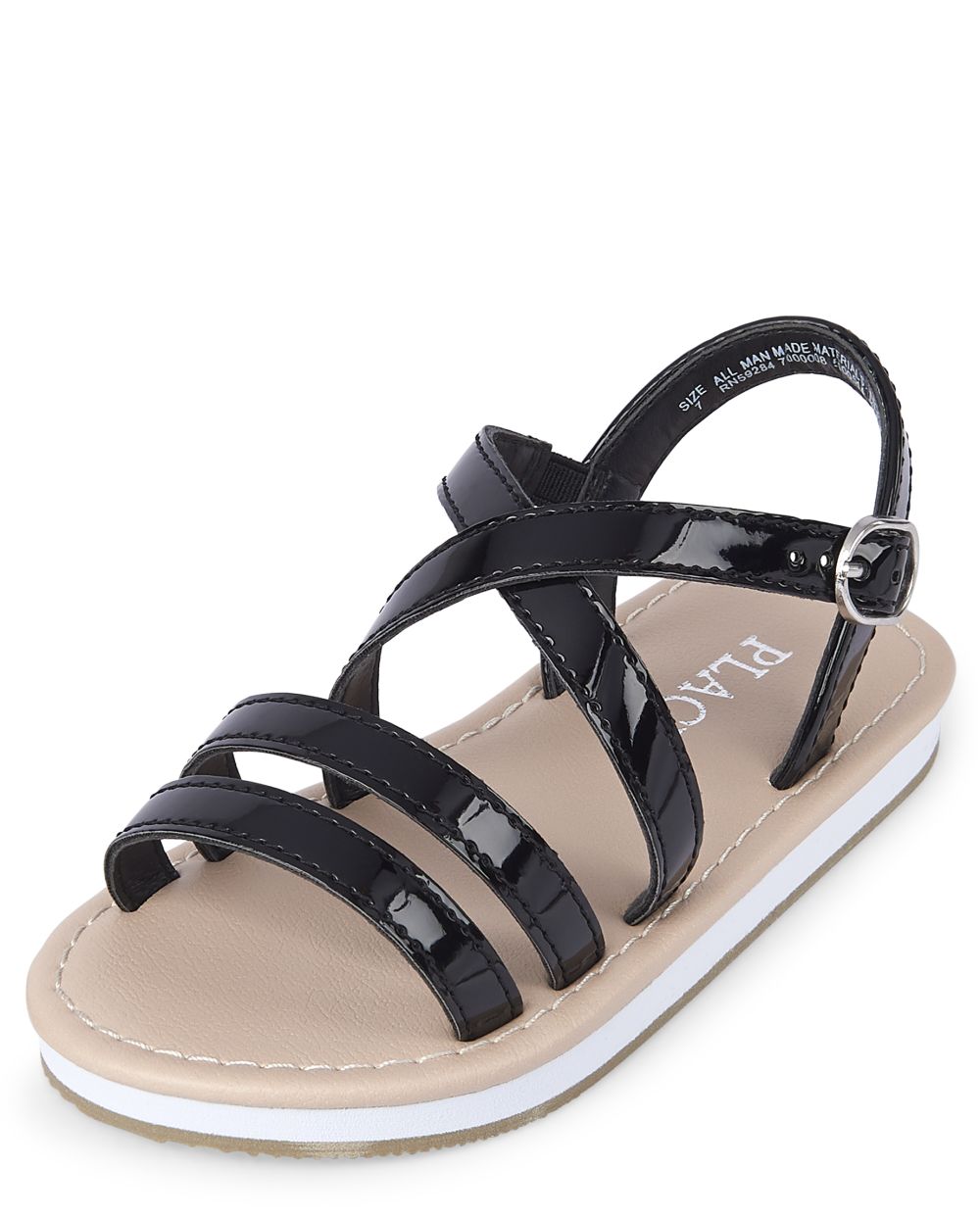 Toddler Girls Metallic Faux Leather Matching Gladiator Sandals