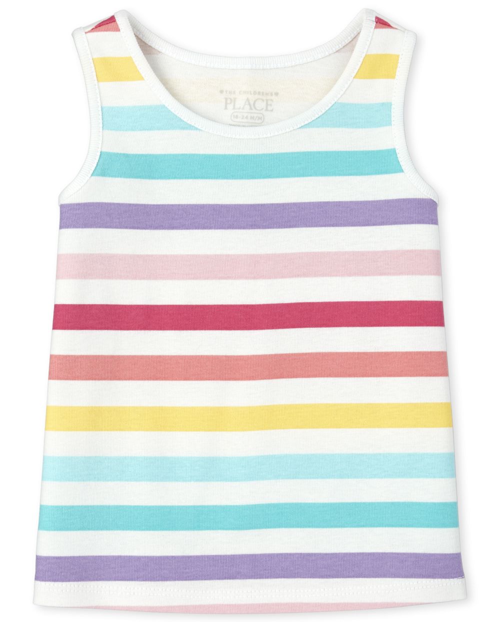 Baby And Toddler Girls Sleeveless Rainbow Striped Tank Top