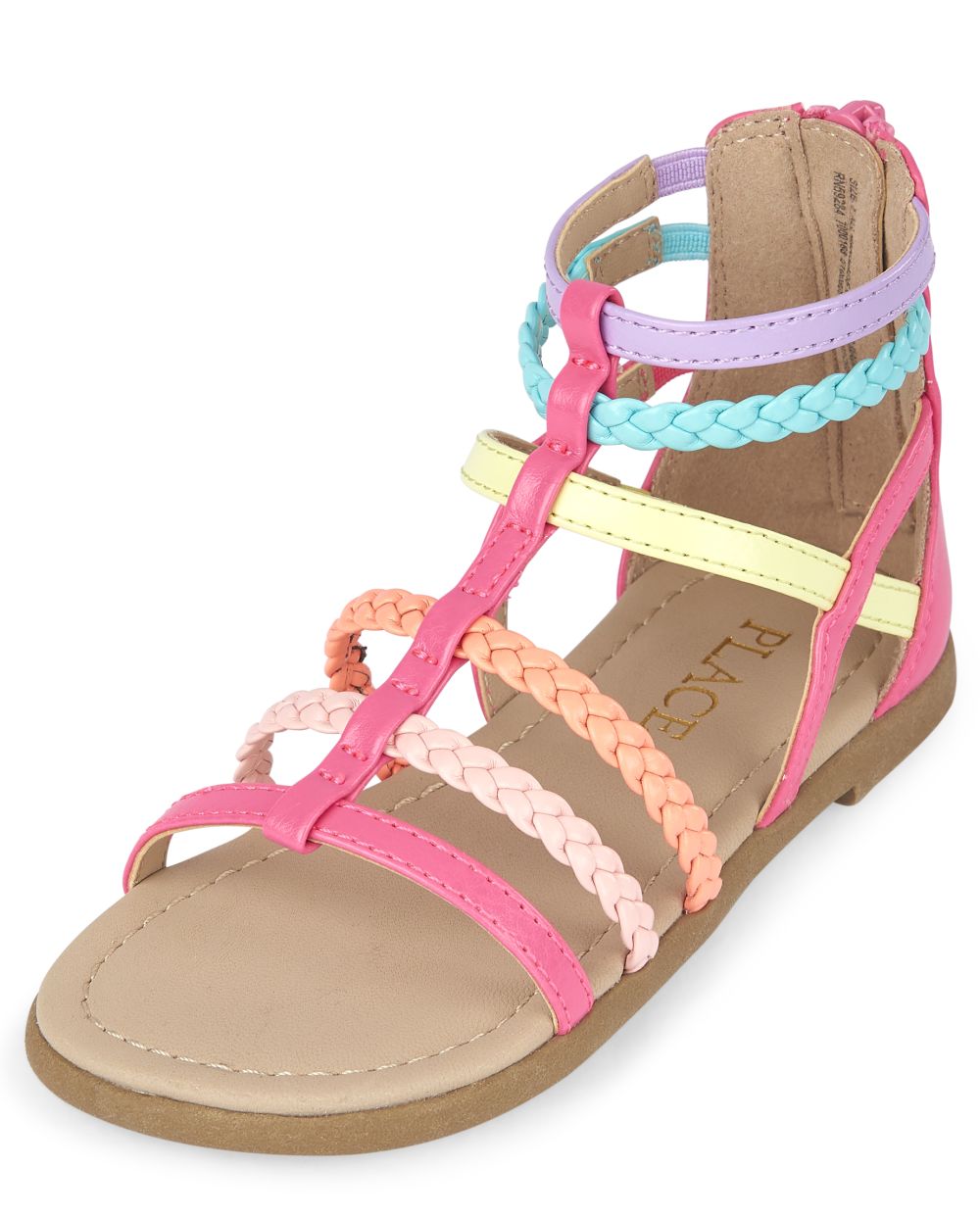 double braided rainbow sandals