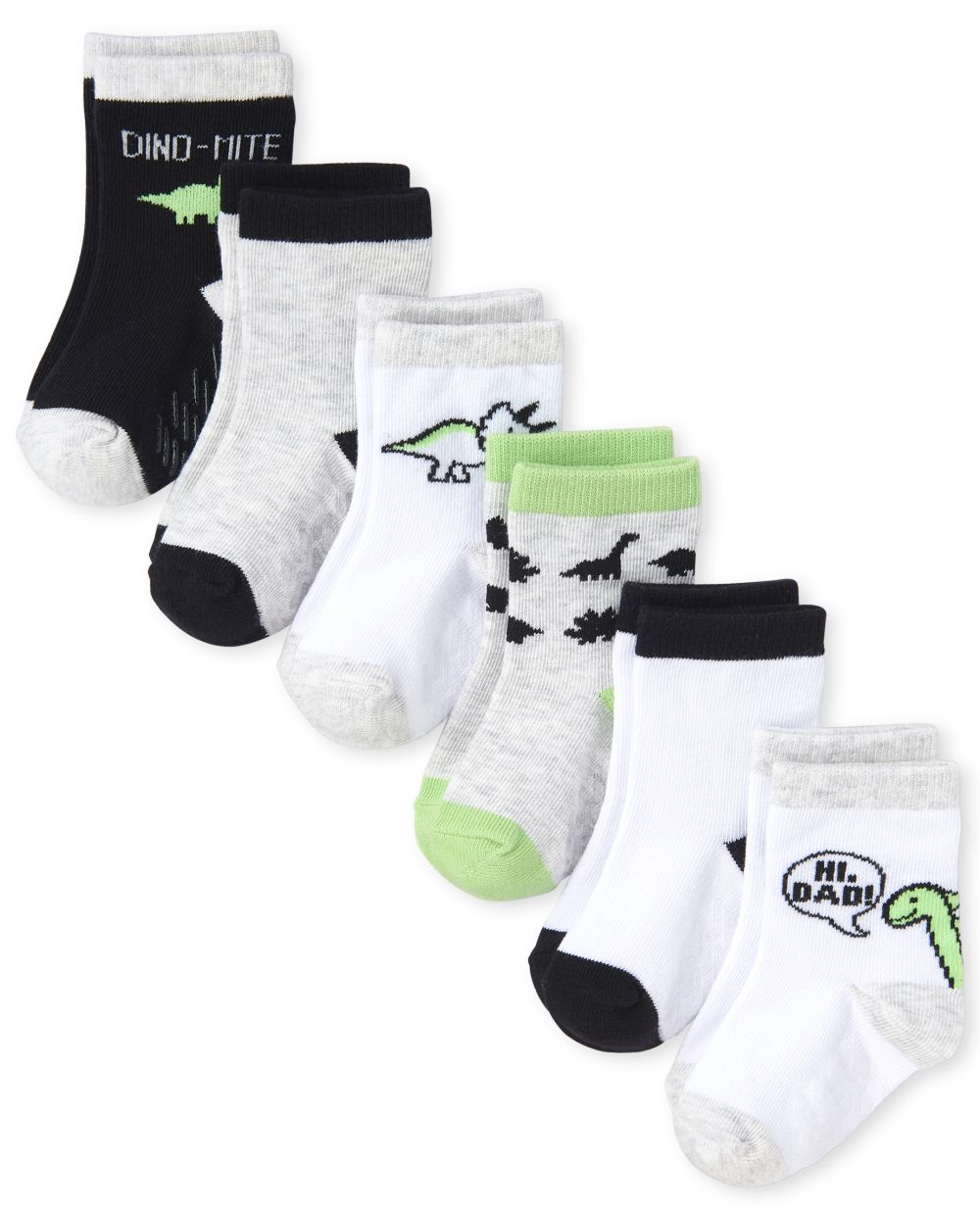 Boys Dino Midi Socks 6Pack
