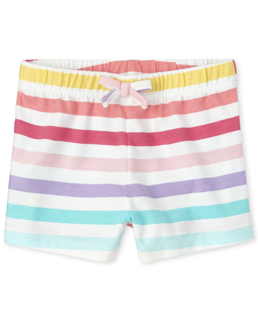 Baby And Toddler Girls Mix And Match Rainbow Striped Knit Shorts