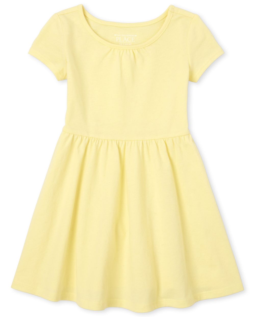 Baby And Toddler Girls Short Sleeve Shirred Knit Dress