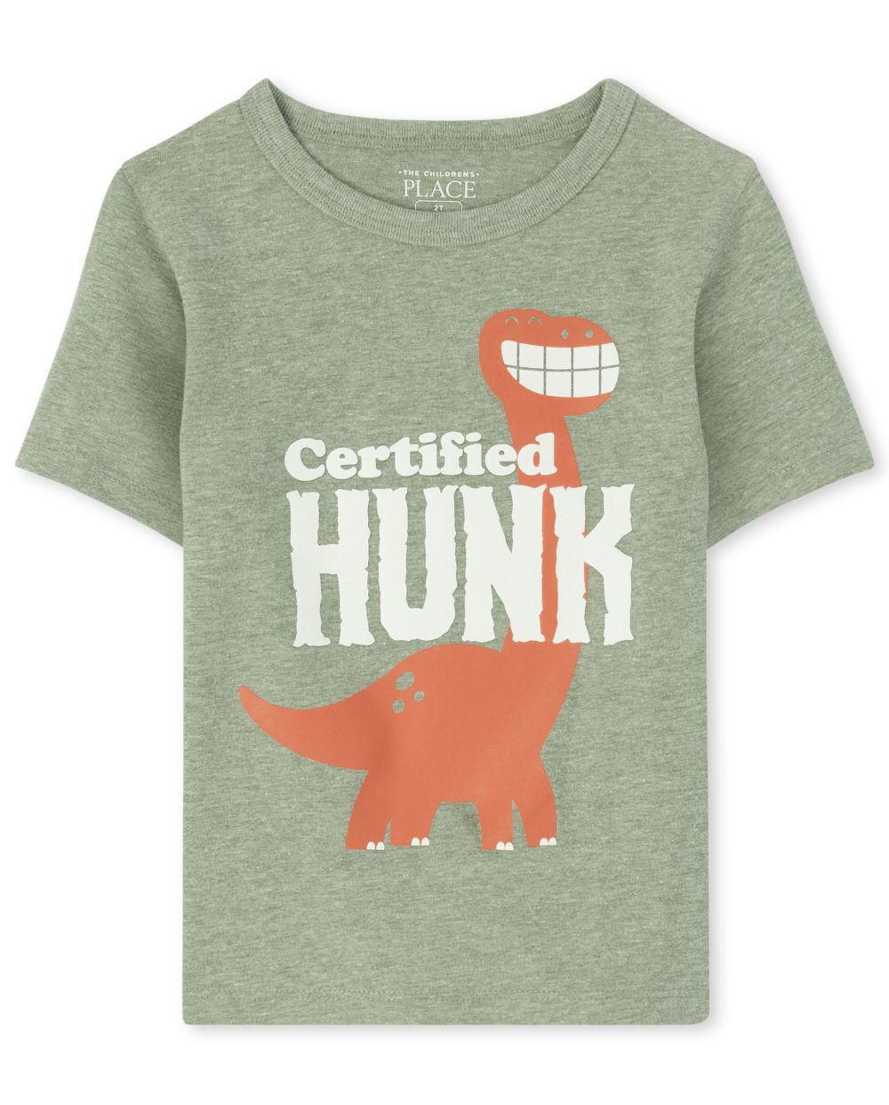 Baby And Toddler Boys Short Sleeve 'Certified Hunk' Dino Graphic Tee