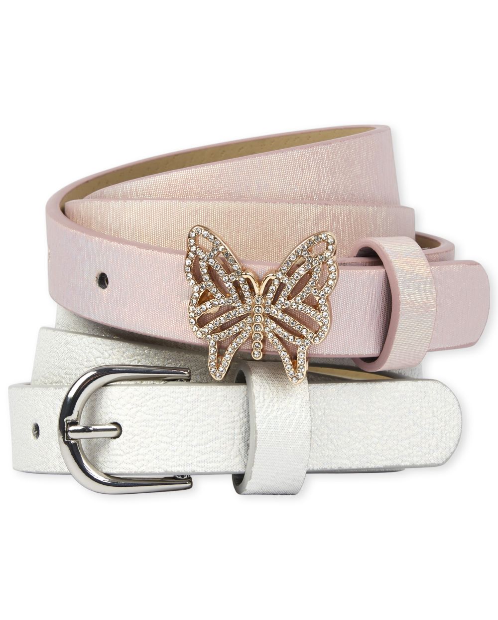 Girls Glitter Butterfly Belt 2Pack