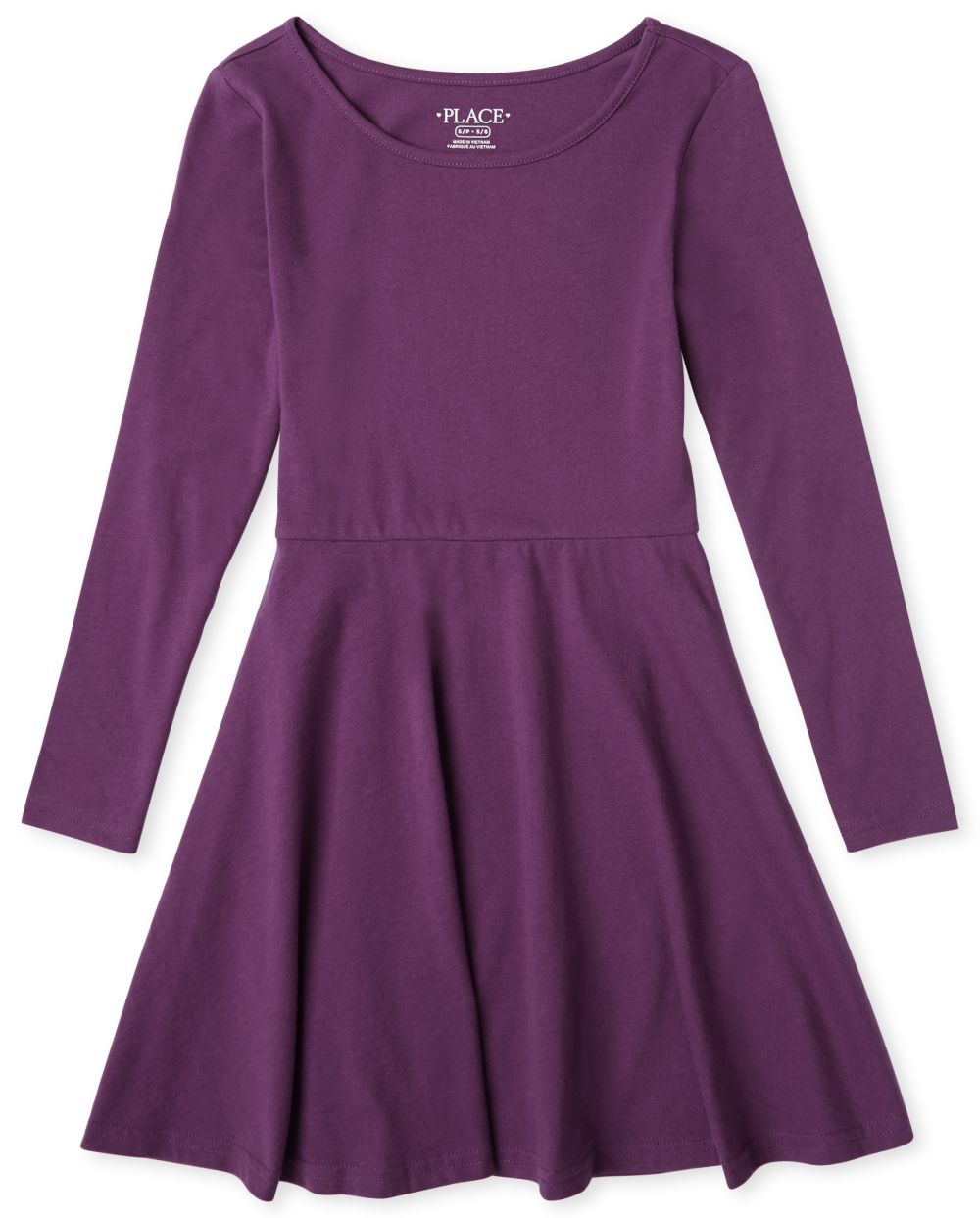 Girls Long Sleeve Knit Essential Skater Dress