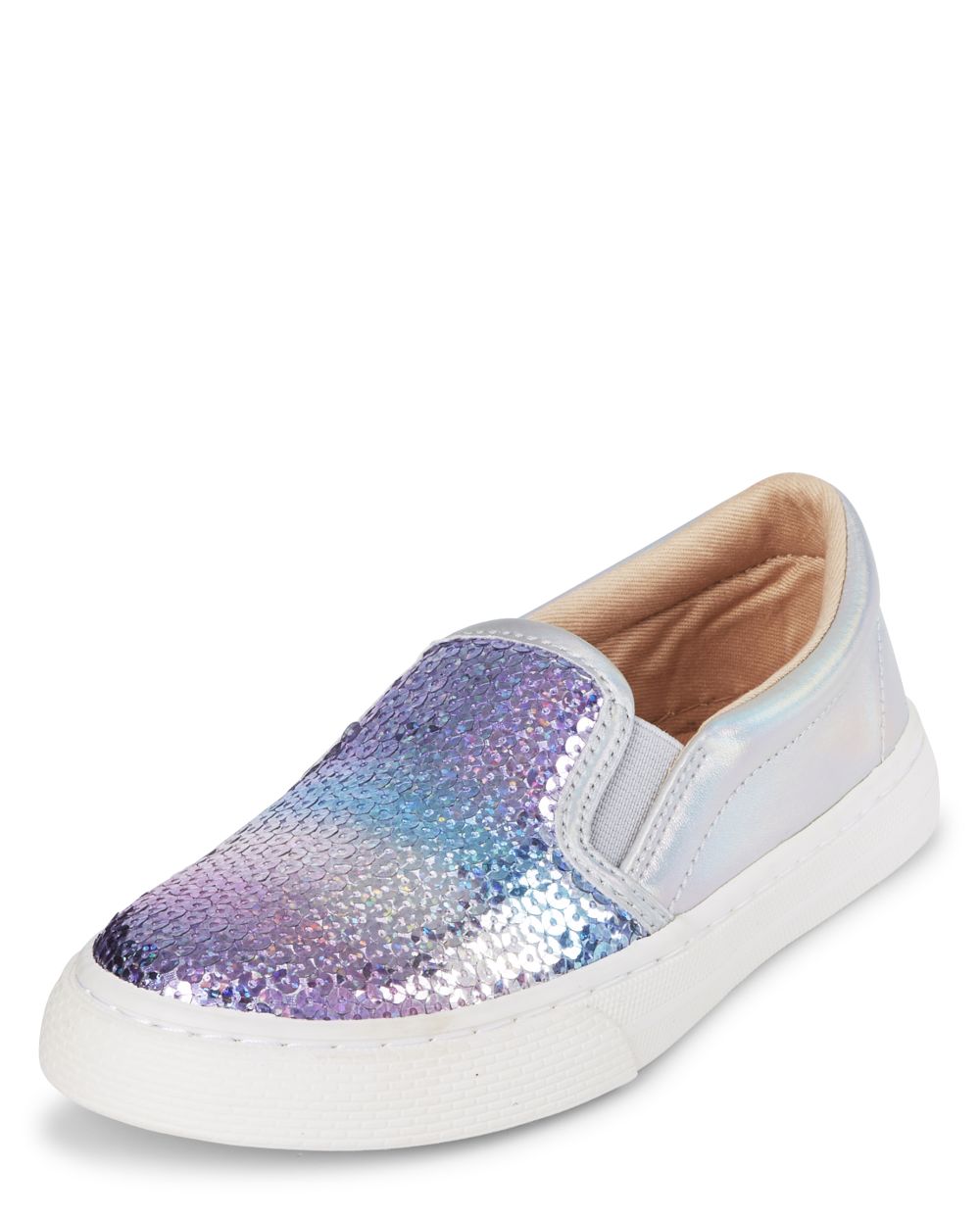 Girls Sequin Slip On Sneakers