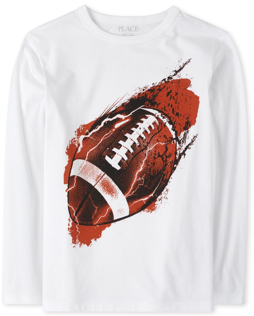 Boys Long Sleeve Football Graphic Tee