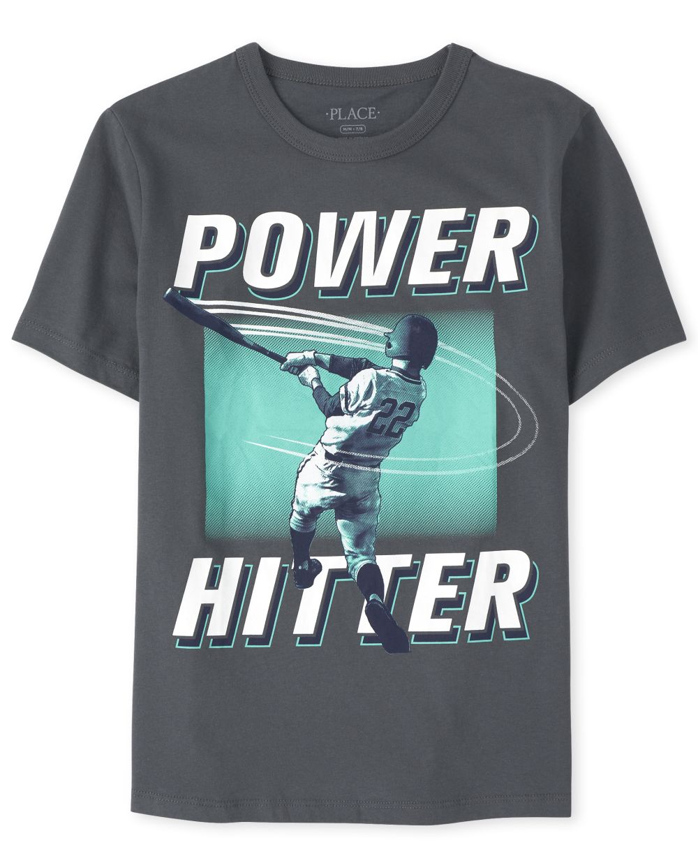Boys Short Sleeve 'Power Hitter' Baseball Graphic Tee