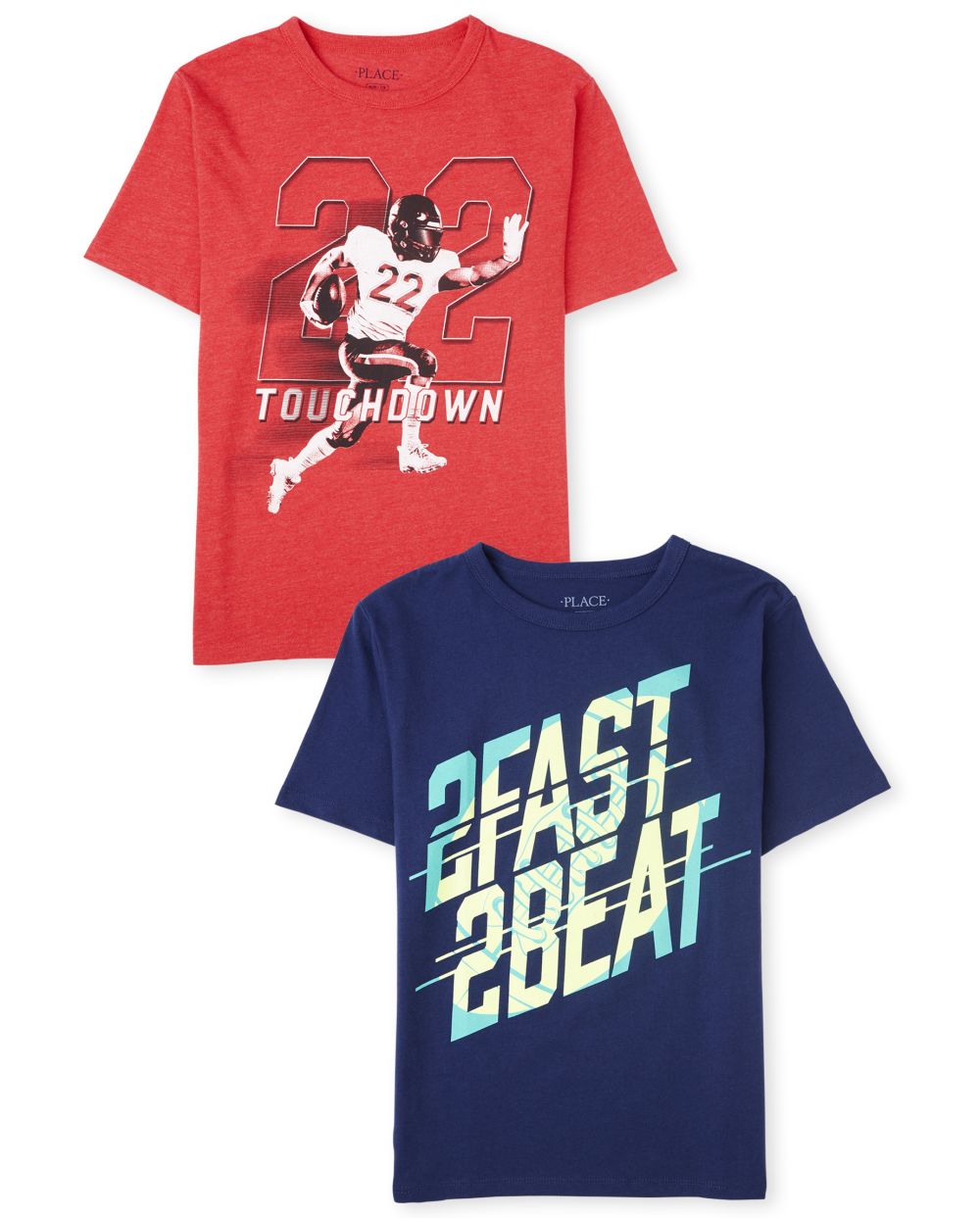 Boys Short Sleeve Sports Graphic Tee 2Pack