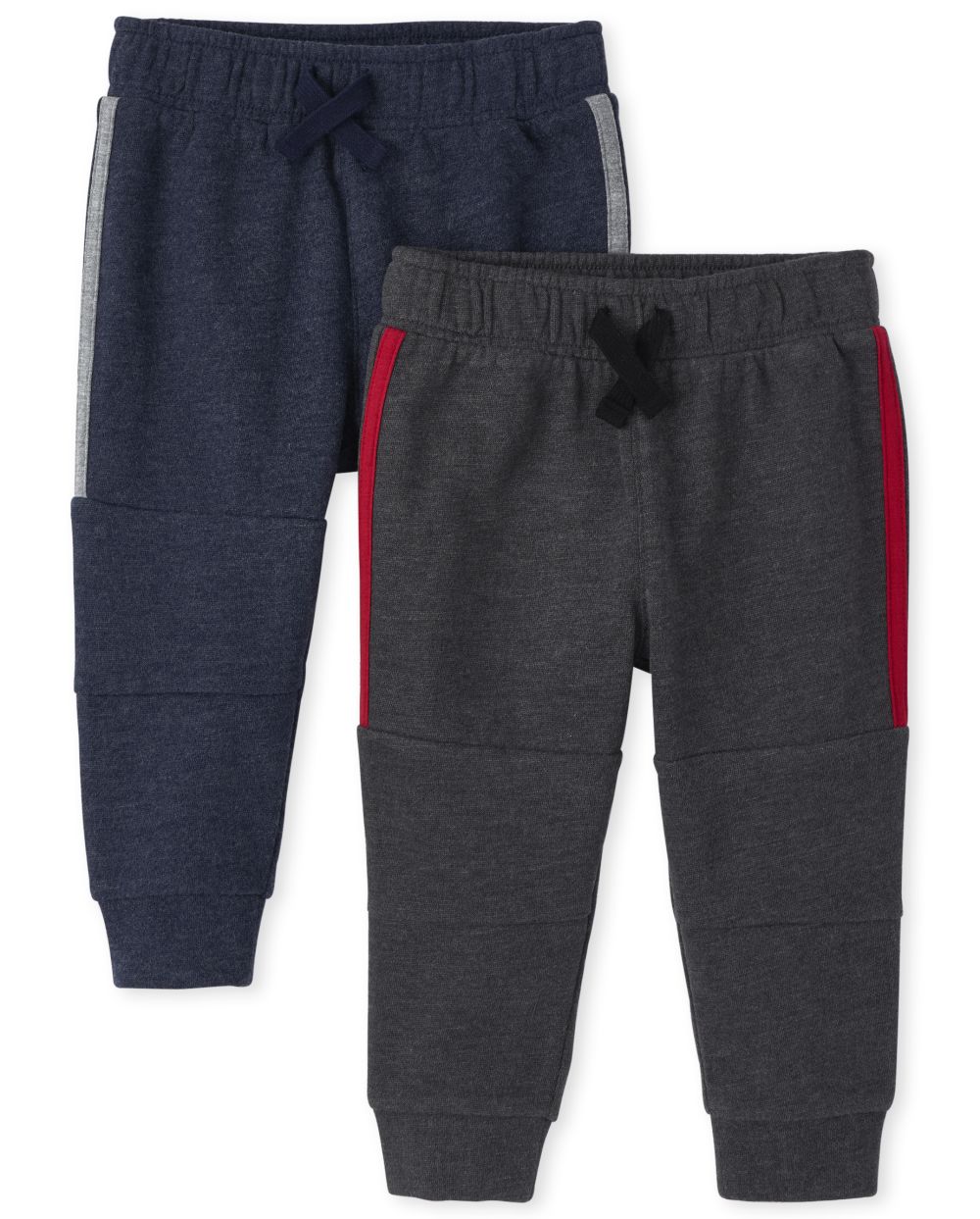 Baby And Toddler Boys Active Fleece Side Stripe Jogger Pants 2Pack