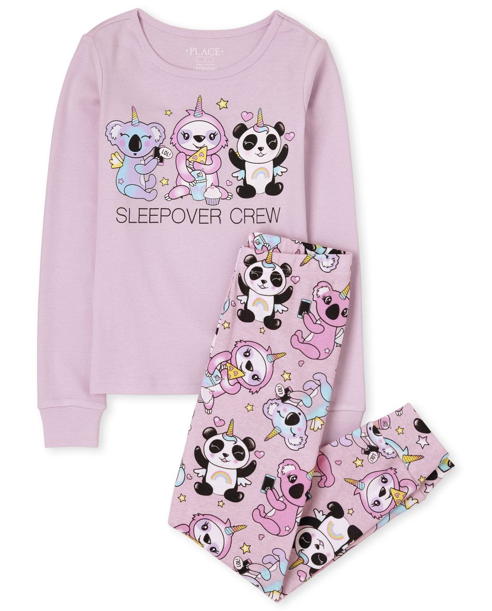 Winter Pajamas The Children's Place Girls Sunflowers Long Sleeve