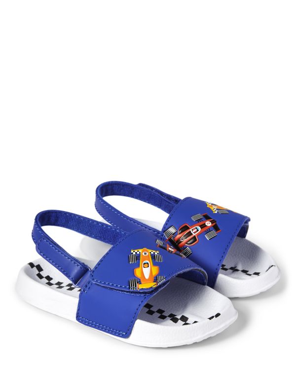 Boys Racecar Slides - Splish-Splash - blue
