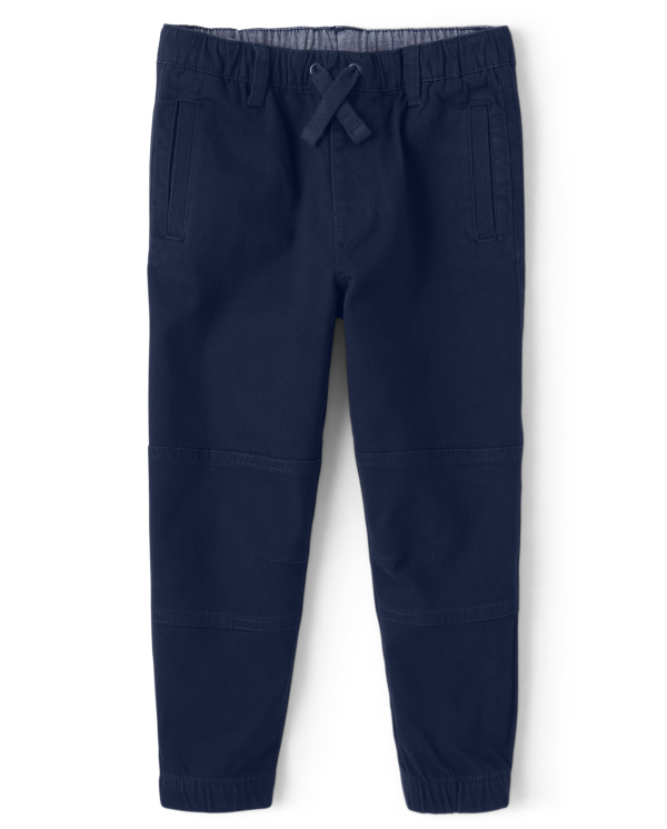 Boys Pull On Twill Jogger Pants - Apple Orchard - tidal