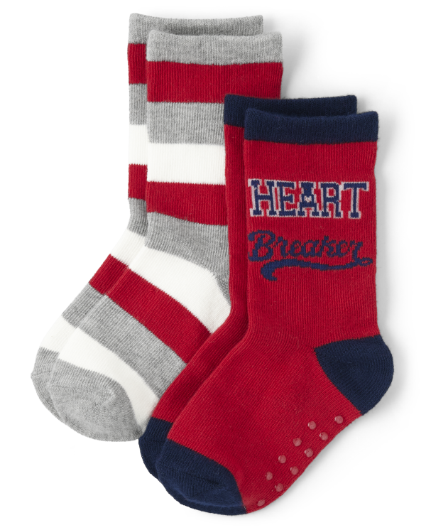 Boys Heartbreaker Socks 2-Pack - Valentine Cutie - multi clr