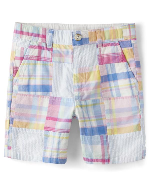 Boys Madras Shorts - Spring Celebrations - daybreak