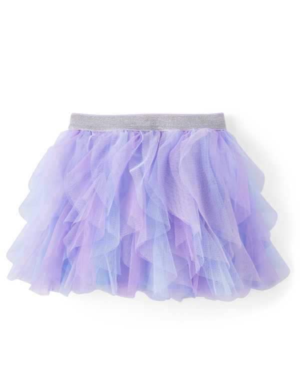 Girls Ombre Ruffle Skirt - Bondi Beach - party blue