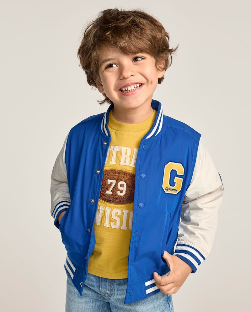Boys Embroidered Varsity Jacket - Collegiate Club