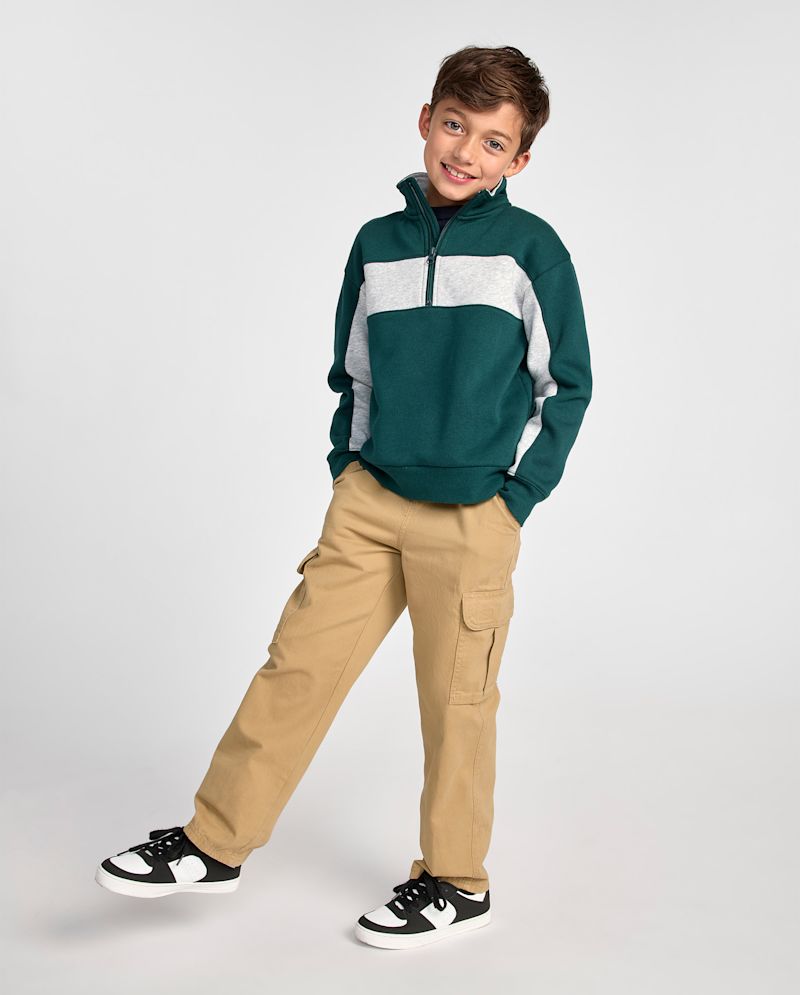 Boys Pull On Cargo Pants - tan