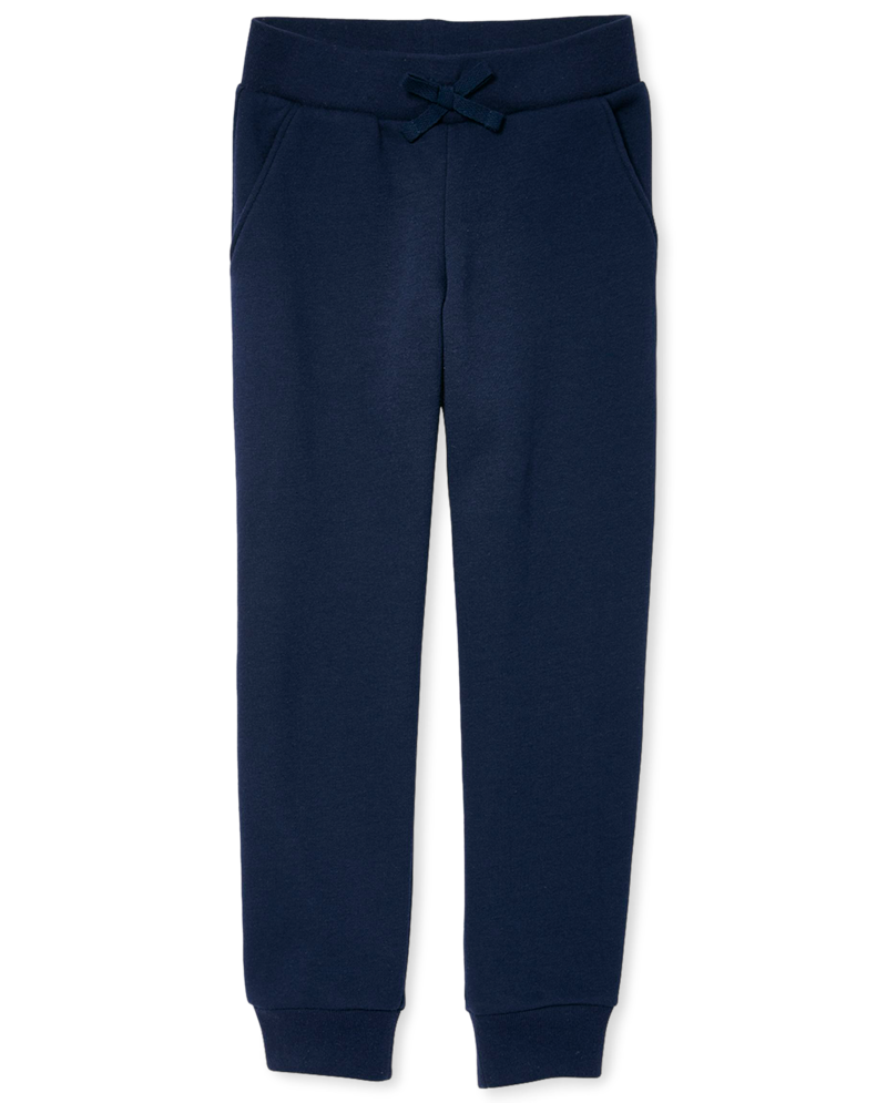 Girls Fleece Jogger Pants - blue