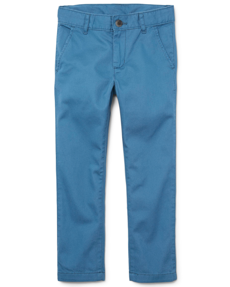 Boys Uniform Stretch Skinny Chino Pants - blue